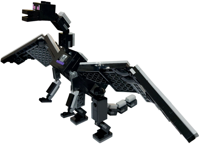 Lego Minecraft Ender Dragon, Scalloped Wings - Brick Built