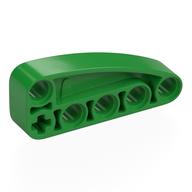 Lego Technic Beam 2 x 5 L-Shape with Quarter Ellipse Thick / Bright Green