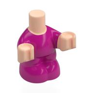 Lego Minidoll Baby Body with Magenta Body, Light Nougat Hands Pattern / Light Nougat