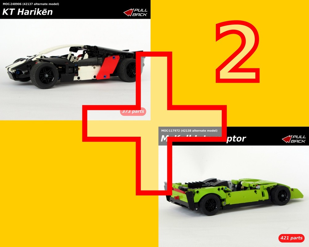 Lego 42137, 42138 alternates - KT Harikēn and McKall Interceptor