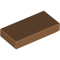 Lego Tile 1 x 2 with Groove / Medium Nougat
