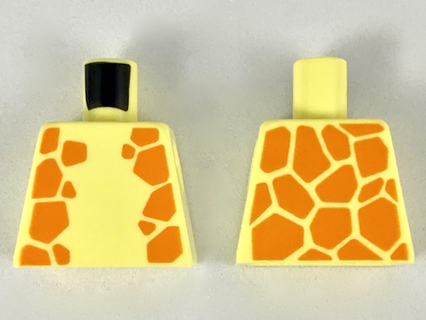 Lego Torso Animal Print Orange Giraffe Spots Pattern