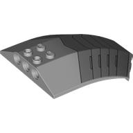 Lego Windscreen 8 x 6 x 2 Curved with Dark Bluish Grey Armor Print / Light Bluish Gray