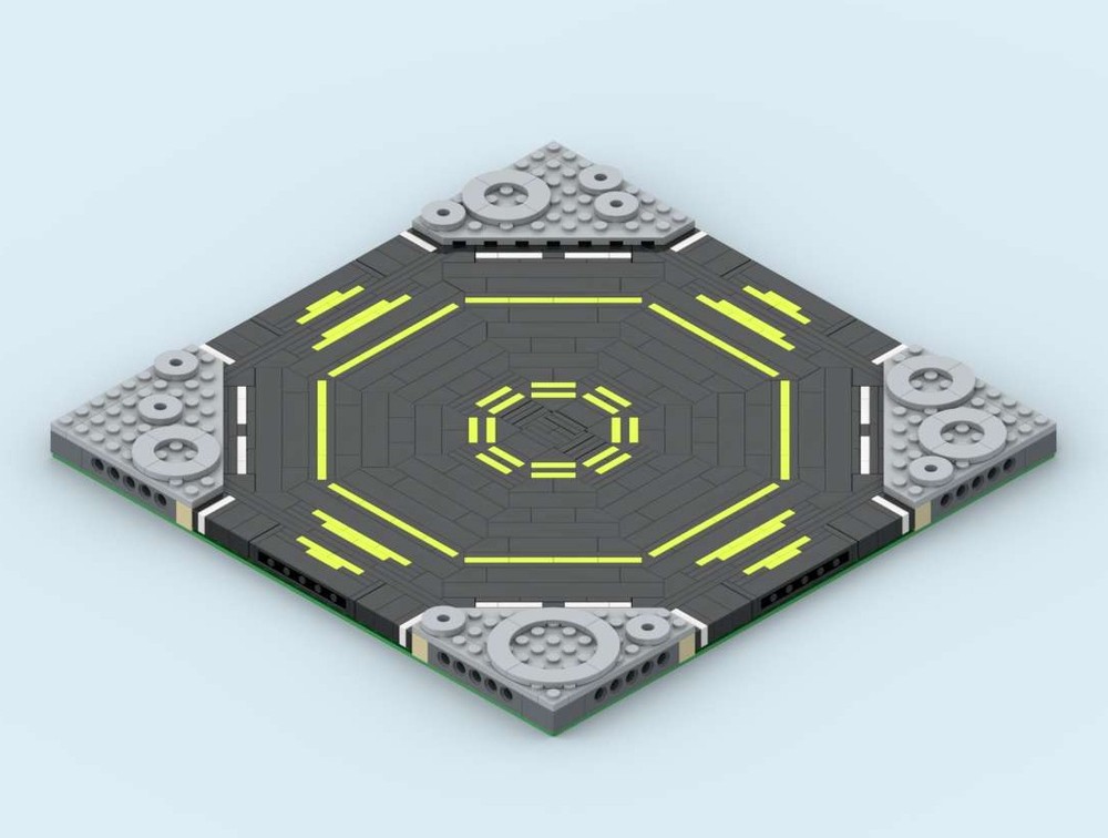 Lego MILS Space Road Intersection 14 Studs Wide