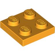 Lego Plate 2 x 2 / Bright Light Orange
