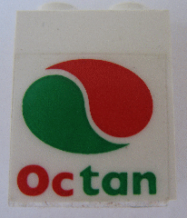 Lego Panel 1 x 2 x 2 - Solid Studs with Octan Logo Pattern (Sticker) - Set 6594