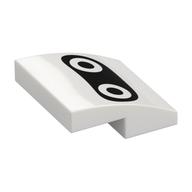 Lego Brick Curved 2 x 2 x 2/3 with Blooper Eyes Print