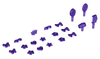 Lego Friends Accessories, Hair Care, 20 in Bag (Multipack)