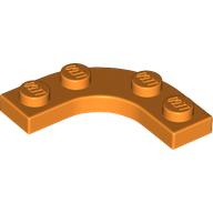 Lego Plate Round Corner 3 x 3 with 2 x 2 Round Cutout / Orange