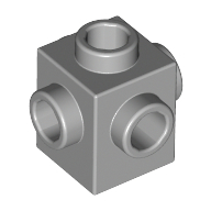 Lego Brick Special 1 x 1 Studs on 4 Sides / Light Bluish Gray
