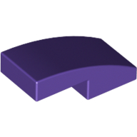 Lego Brick Curved 2 x 1 No Studs [1/2 Bow] / Dark Purple