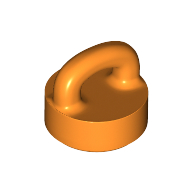 Lego Tile Round 1 x 1 Special with Clip-Bar / Orange