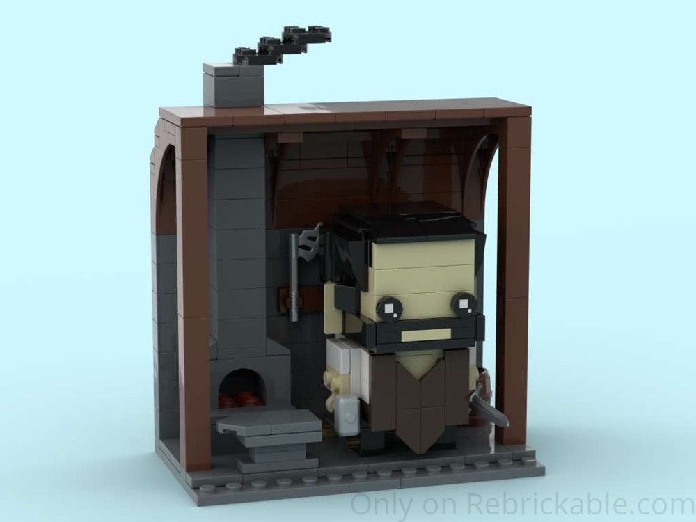 Lego Brick-built Blacksmith