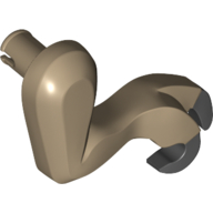 Lego Animal Body Part, Dinosaur, Tyrannosaurus Rex Arm / Leg, Right, Small, Black Claws Print / Dark Tan