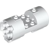 Lego Cylinder 3 x 6 x 2 2/3 Horizontal Hollow Studs / White