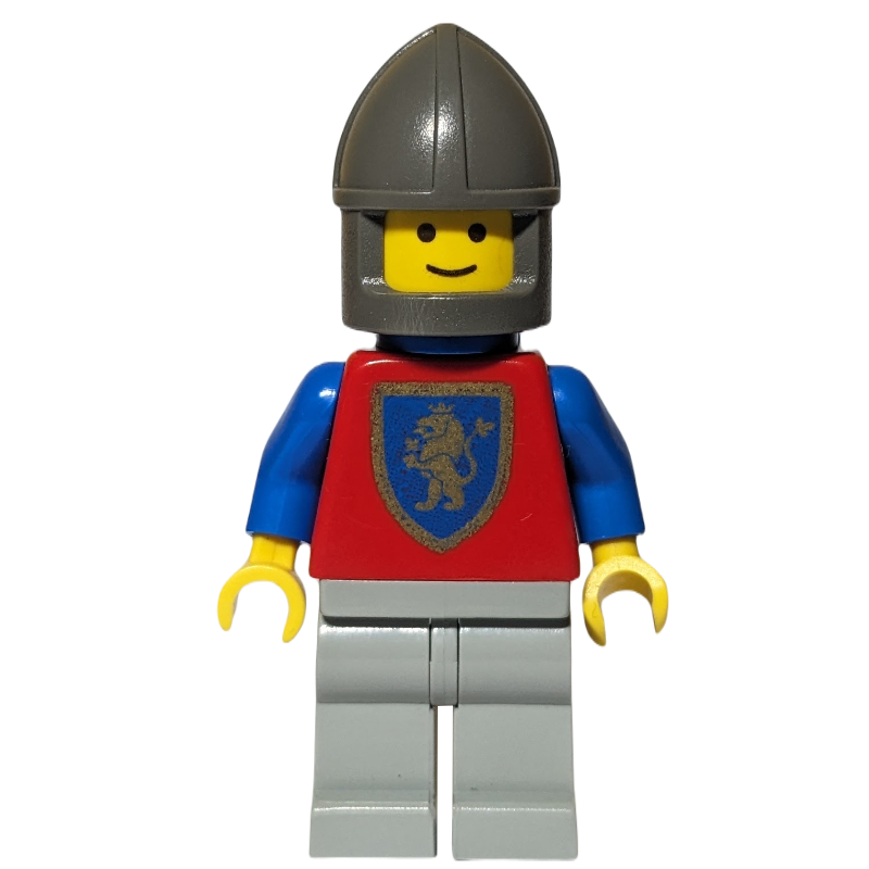 Lego Knight (Crusader Lion) - Light Gray Legs, Plastic Cape