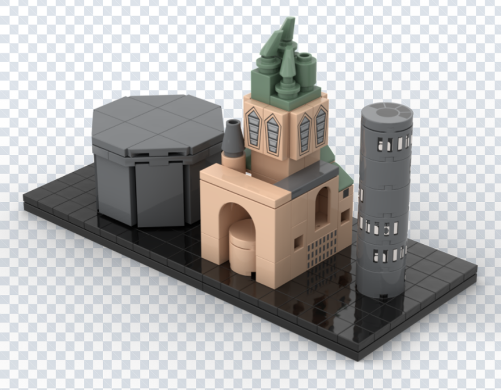 Lego Kaiser Wilhelm Memorial Church 1:100 scale