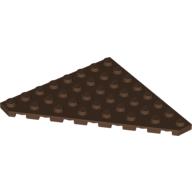 Lego Wedge Plate 8 x 8 Cut Corner / Brown