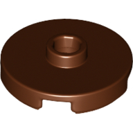 Lego Plate Special Round 2 x 2 with Center Stud (Jumper Plate) / Reddish Brown