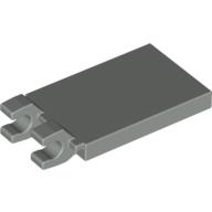 Lego Tile Special 2 x 3 with 2 Clips [Angled Clips] / Light Gray