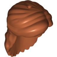 Lego Hair Long, Bound Behind Head / Dark Orange