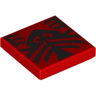 Lego Tile 2 x 2 with Black Tattoo Decoration Print
