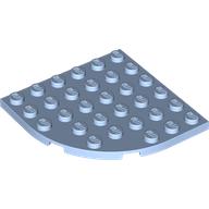 Lego Plate Round Corner 6 x 6 / Bright Light Blue