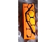 Lego Slope, Curved 3 x 1 with Snakeskin Pattern D (Sticker) - Set 8158 / Orange
