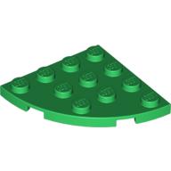 Lego Plate Round Corner 4 x 4 / Green