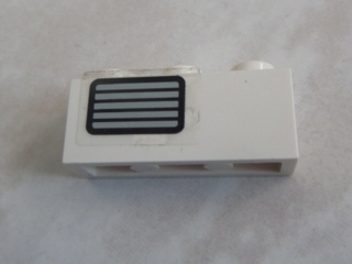 Lego Brick 1 x 3 with Grille Pattern Model Left Side (Sticker) - Set 5561