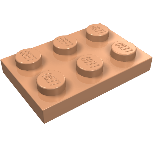 Lego Plate 2 x 3 / Nougat