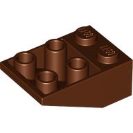 Lego Brick Sloped Inverted 33° 3 x 2, Connections between Studs, Ovoid Bottom Pin / Reddish Brown