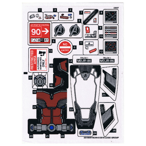 Lego Sticker Sheet for Set 76051-1