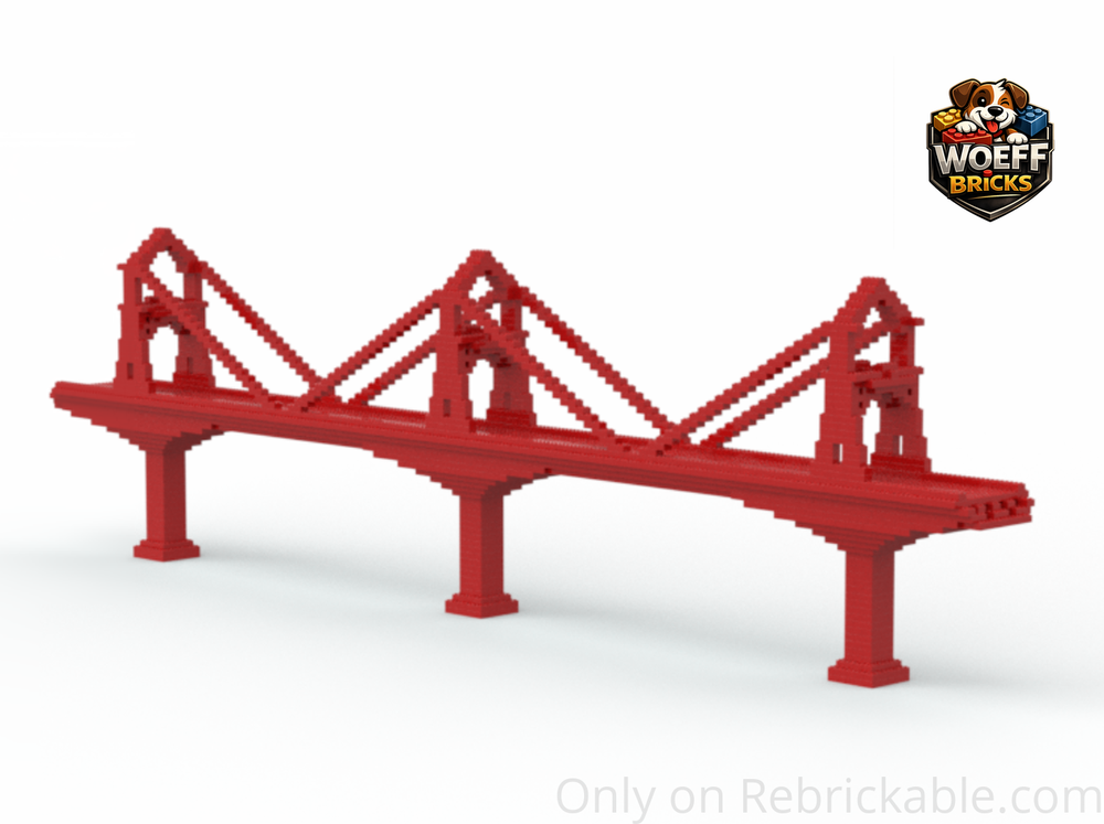 Lego 2x4 Brick Suspension Bridge