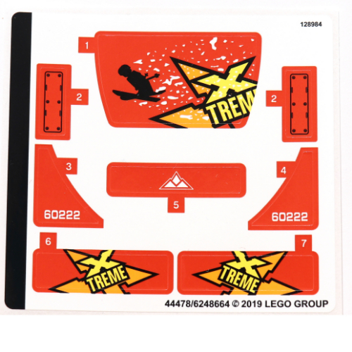 Lego Sticker Sheet for Set 60222-1