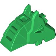 Lego Animal / Creature Accessory, Horse Battle Helmet [Angular, Front Clip] / Green