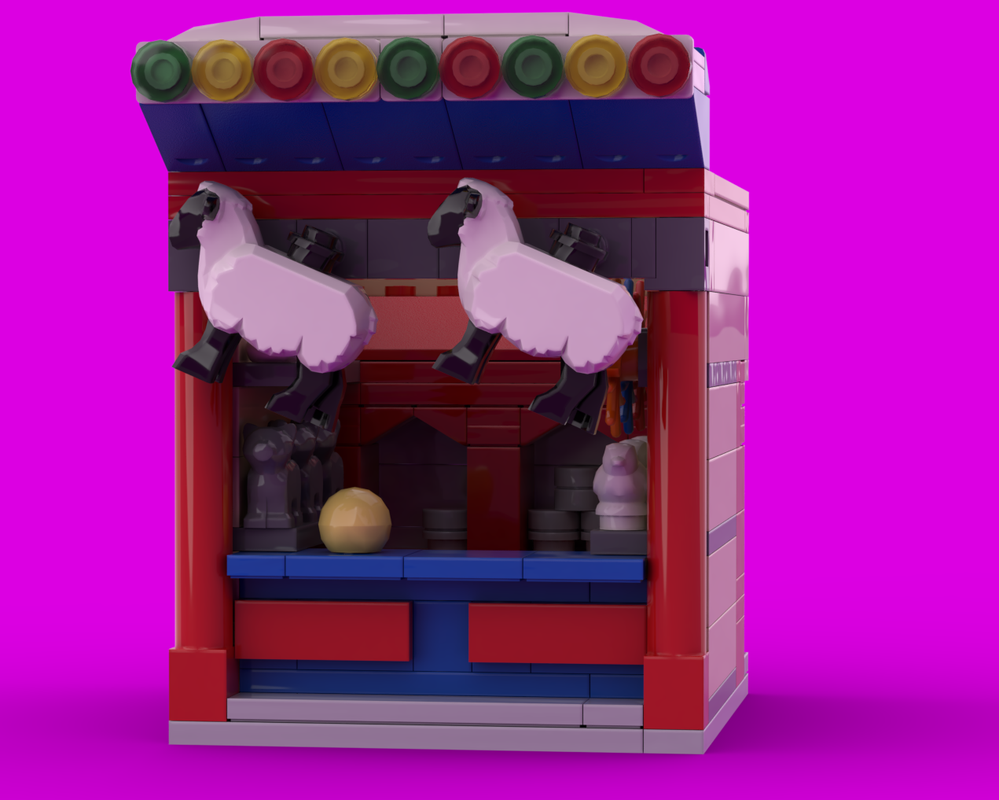 Lego Tin can ball toss, amusement park game