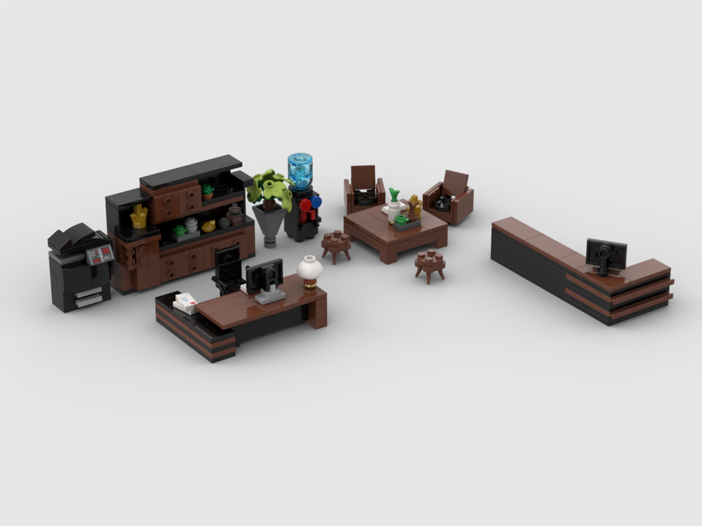 Lego Office wood style interior design