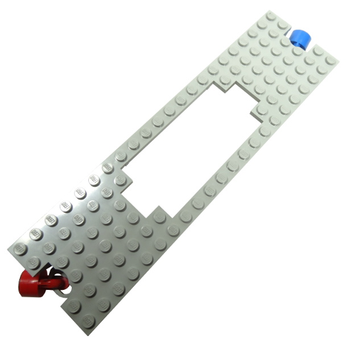 Lego Train Base 6 x 22 Cutout with Magnets