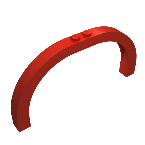 Lego Brick Arch 1 x 12 x 5 Curved Top / Red