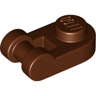 Lego Plate Special 1 x 1 Rounded with Handle / Reddish Brown
