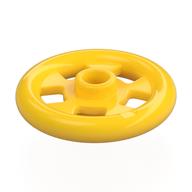 Lego Plate Special, 1 x 1 Stud with 3 x 3 Ring Around / Yellow