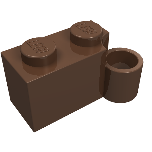 Lego Hinge Brick 1 x 4 [Lower] / Brown