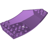 Lego Brick Wedged, Curved Inverted 10 x 6 x 2 Cockpit / Medium Lavender