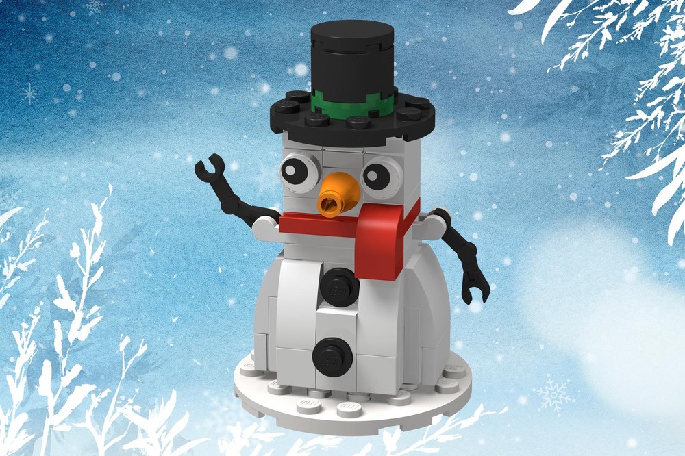 Lego Rotating Snowman for Winter Holiday Train