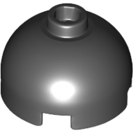 Lego Brick Round 2 x 2 Dome Top, Hollow Stud / Black
