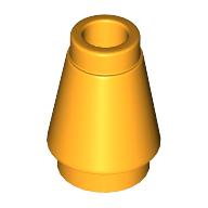 Lego Cone 1 x 1 [Top Groove] / Bright Light Orange