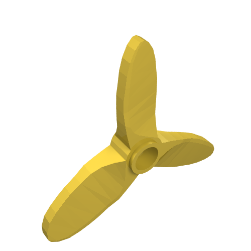 Lego Propeller 3 Blade 5.5 Diameter with Hole for Technic Pin / Yellow