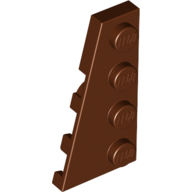 Lego Wedge Plate 4 x 2 Left / Reddish Brown