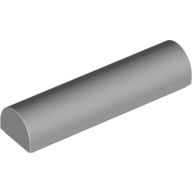 Lego Brick Curved 1 x 4 x 2/3 Double, No Studs / Light Bluish Gray